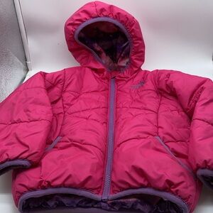The North Face Toddler Girls Reversible Winter Coat Jacket with Hood Siz…